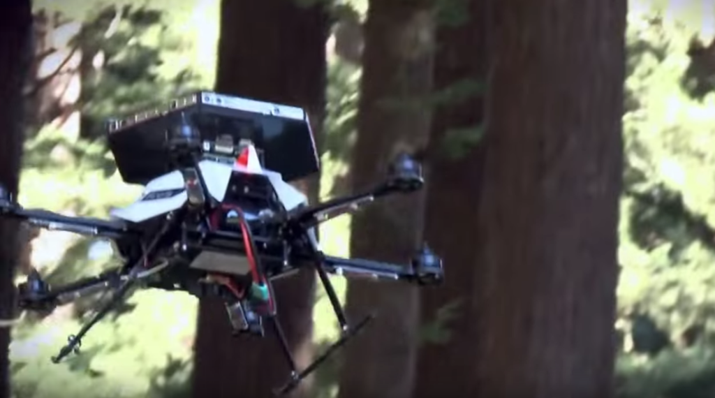 Terabee Blog Drone flies in the forest with collision avoidance